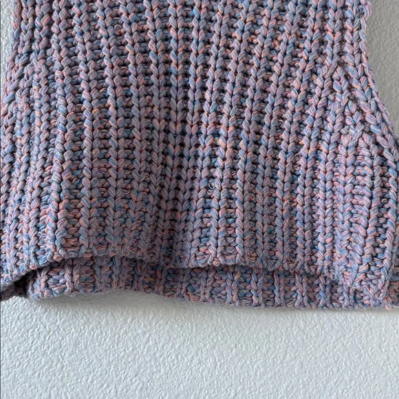 Free People‎ Chunky Knit Cotton blend Crop Purple Hoopla Sweater Vest XS - Picture 10 of 12